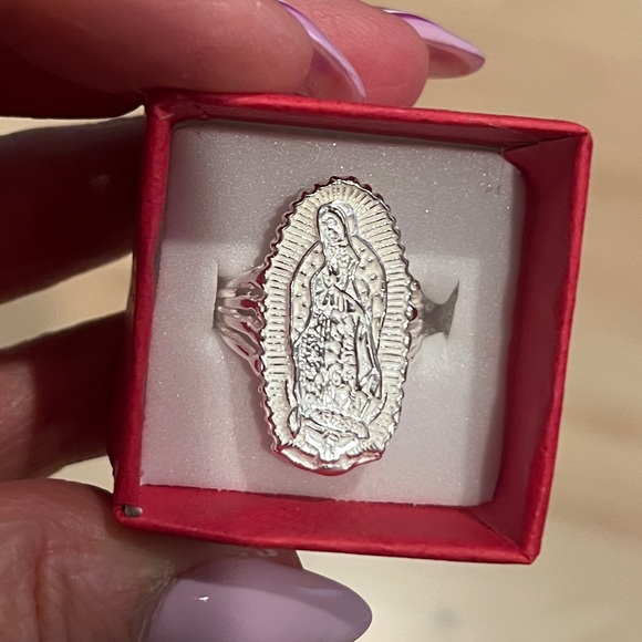 Religious Anillo de virgen de Guadalupe angel Ring